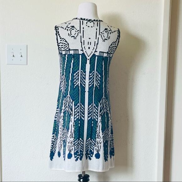 Anthropologie Cecilia Prado Boho Colorful Crochet Metal Collar Printed Dress - Picture 3 of 10